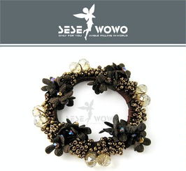 飄香薔薇水晶發圈頭花TSZ批發促銷指南 廠家直供，價格實惠，美發飾品市場銷售全解析